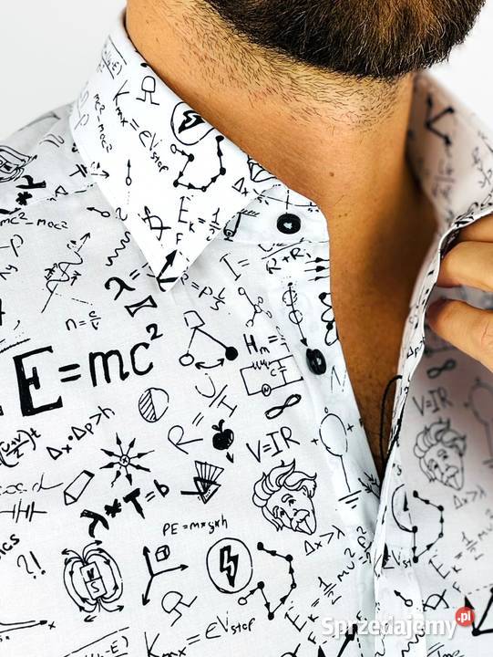 GIOVANNI PERA Koszula męska K018 Einstein biała biały Odzież codzienna wielkopolskie Ostrów Wielkopolski