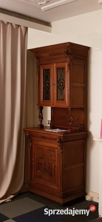 Kredens zabytkowy holenderski antyk lity dąb Kredensy i witryny Olsztyn