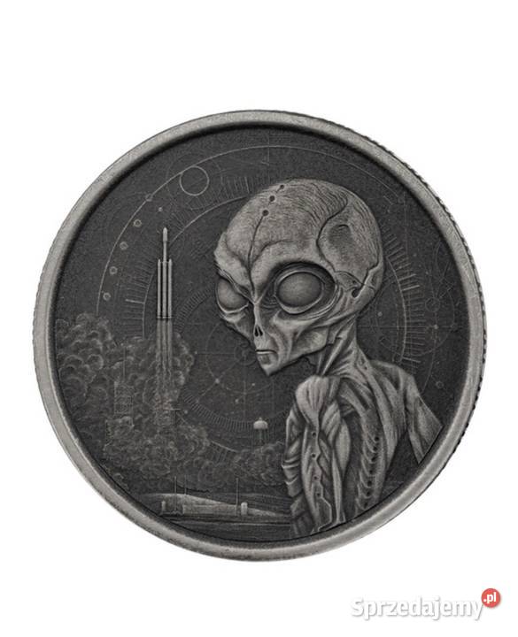 Zestaw Ghana Alien 4 x 12 uncji srebra UFO Warszawa