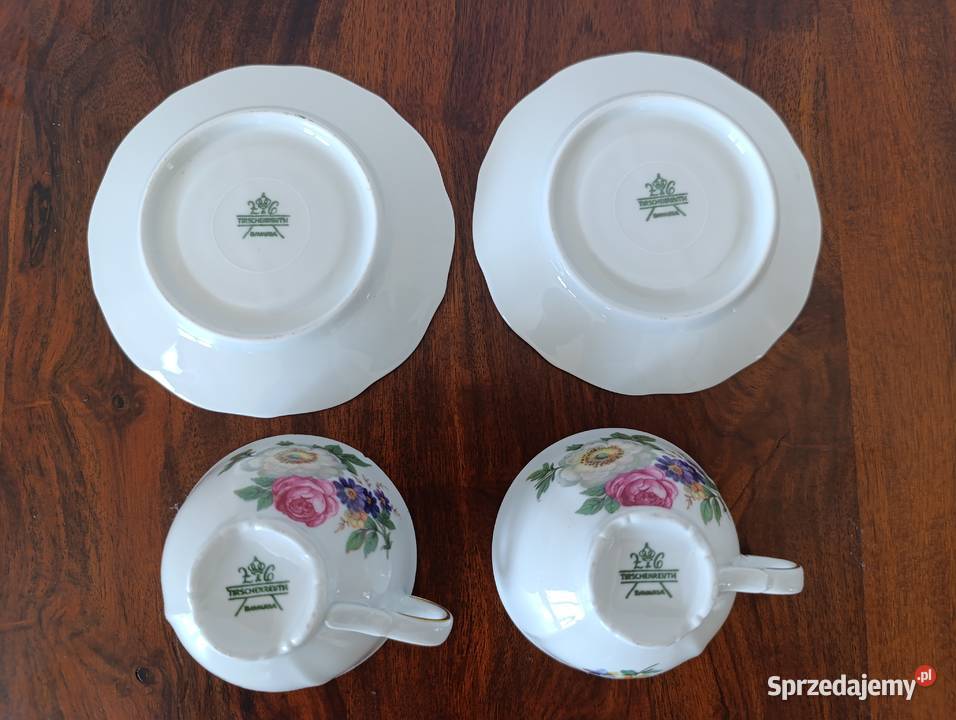 Tirschenreuth Duo porcelanowe do mokki filiżanka Gdańsk
