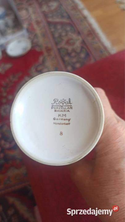 Dzbanek wazon Germany Ręcznie zrobiony Porcelana i szkło