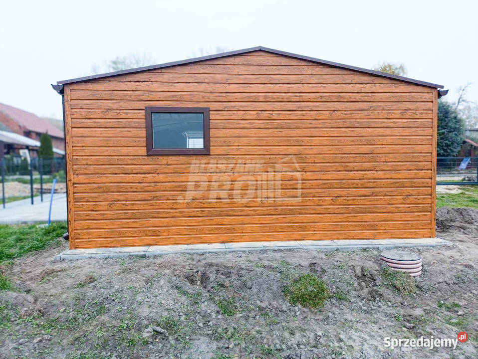 Garaż blaszany 6x6m Brama uchylna Drewnopodobny 36m2 Międzyrzecz sprzedam