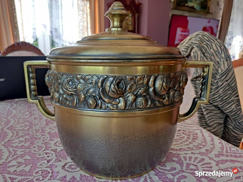 mosiężny pojemnik doniczka Doniczki i osłonki Gorzów Wielkopolski sprzedam