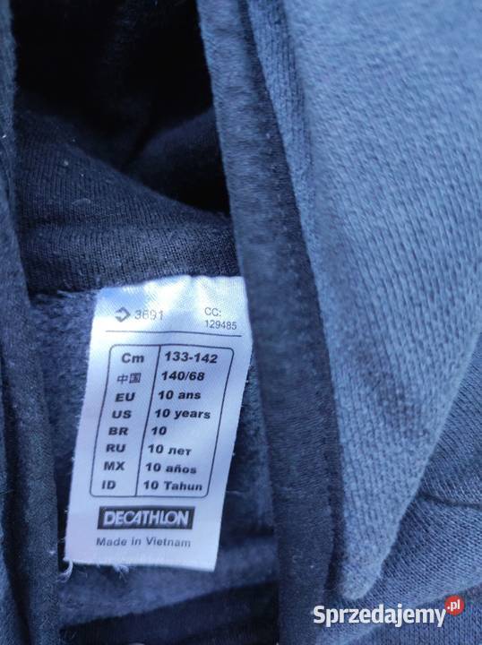bluza polar dziecięca z kapturem sportowa uniseks