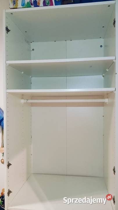 Szafa pax IKEA biała 75x60x236 fronty lustro Plewiska