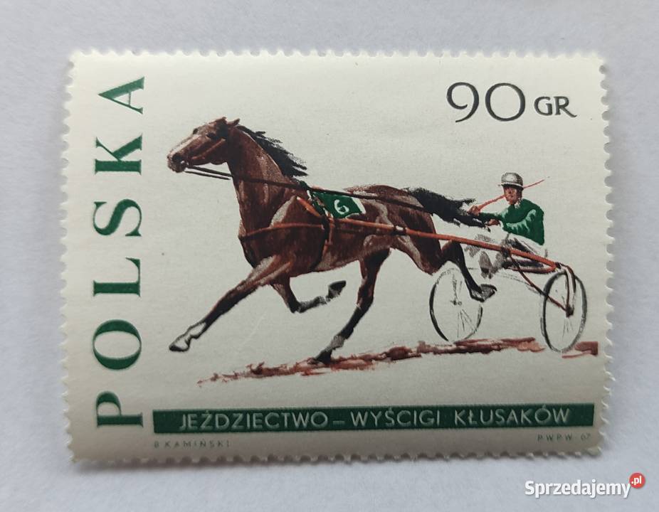 Znaczki pocztowe Polska 1967 JEŹDZIECTWO fi Pruszków