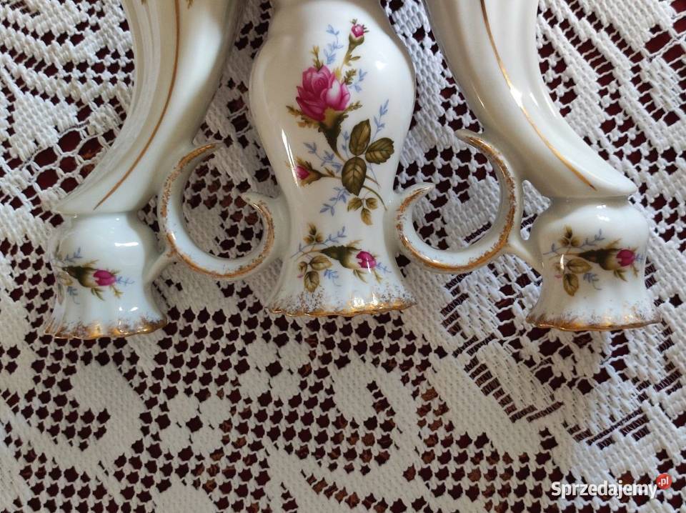 Porcelanowy trójramienny świecznik Chodzież Kielce