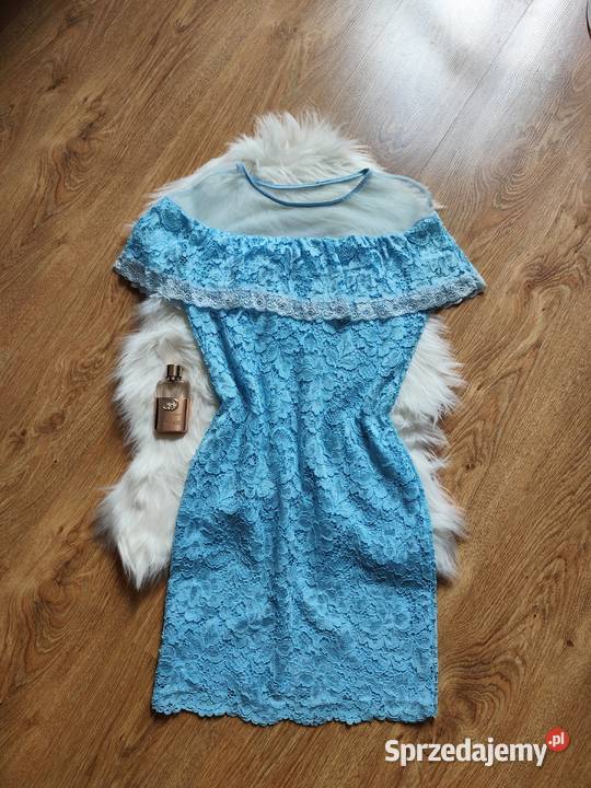 Koronkowa sukienka baby blue Rozmiar 36(S) podkarpackie Lutcza