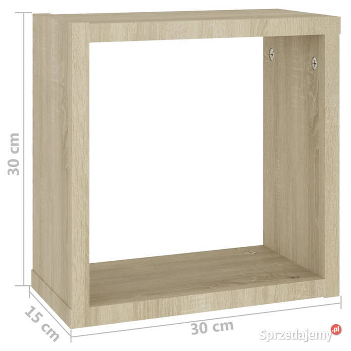 Półki ścienne kostki 4 dąb sonoma 30x15x30 Warszawa