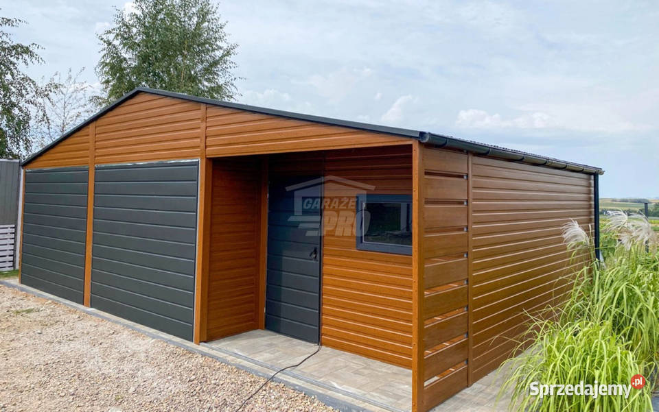 Garaż blaszany 5x9m wnęka 2x brama drzwi okno 343zł/m2 Bydgoszcz