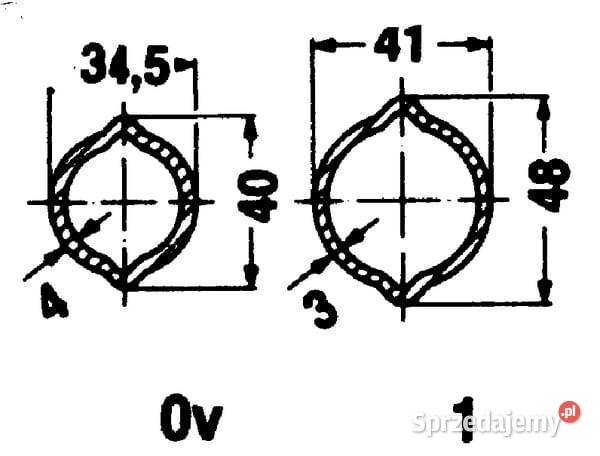 Rura profilowana cytryna 1 wew 42 zew 48x41x3 mm Kamionna