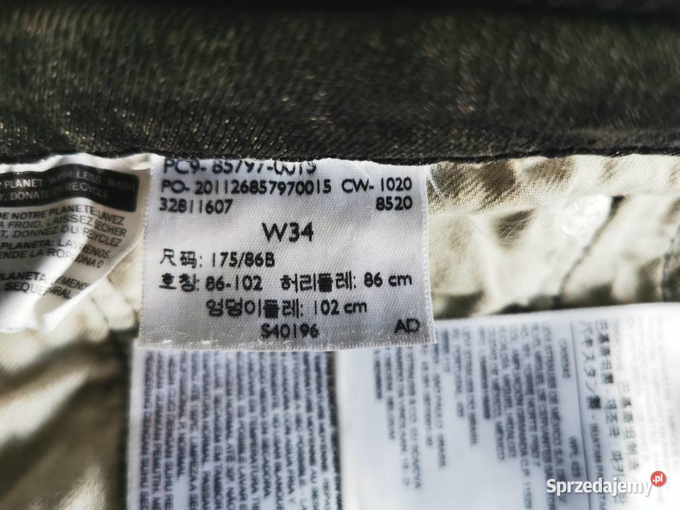 Levis 519 Skinny Fit SZARE W3334 dopasowane NOWE Łódź sprzedam