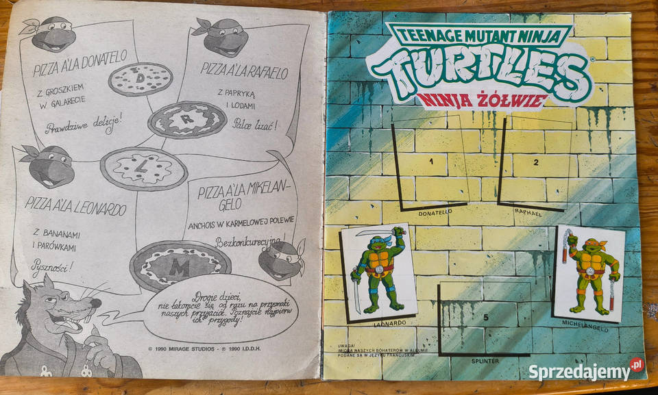 Teenage mutant ninja turtles żółwie naklejki Sosnowiec