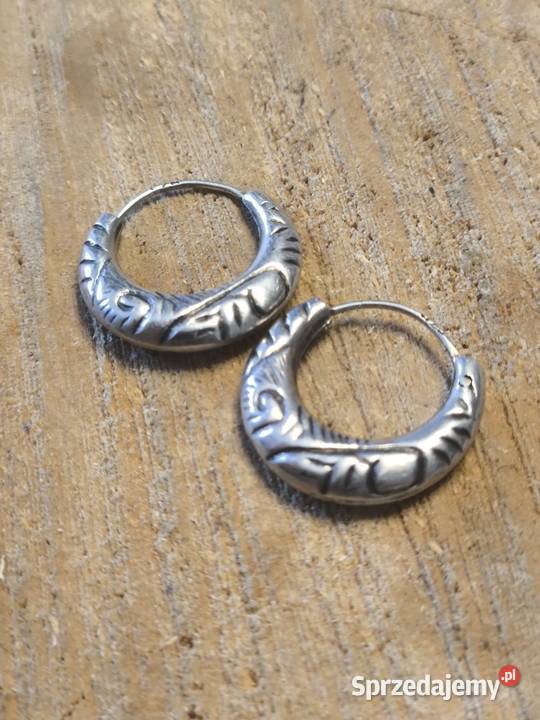 Stare srebrne kolczyki koszyczki Vintage Kolczyki Kolczyki