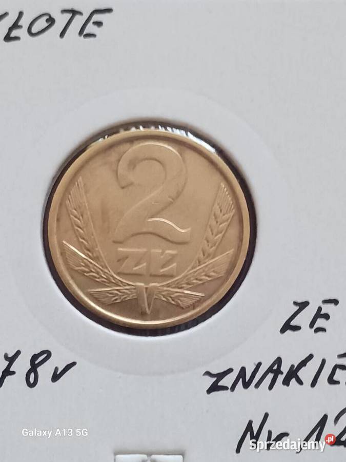 2 złote 1978 r ze znakiem mennicy 12 najniższy Numizmatyka Konin sprzedam