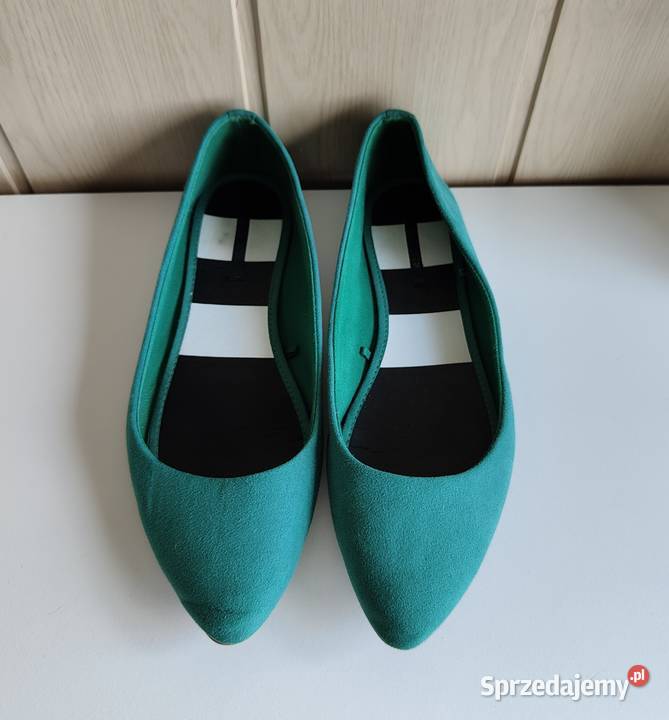 Płaskie buty Reserved 39 zielone baleriny inna Szczecin