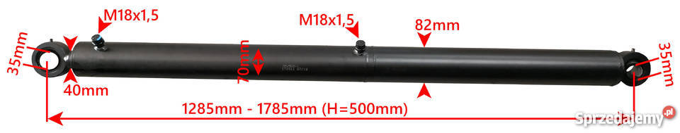 Siłownik Hydrauliczny SMT2H 70x40 Skok 500mm kujawsko-pomorskie Solec Kujawski