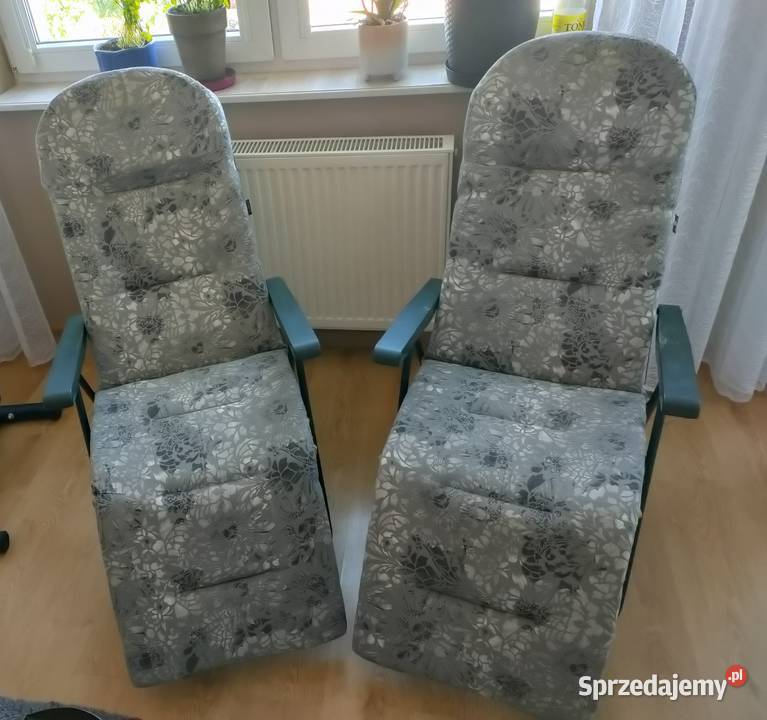 Fotele ogrodowe rozkładane komplet 2 sztuk