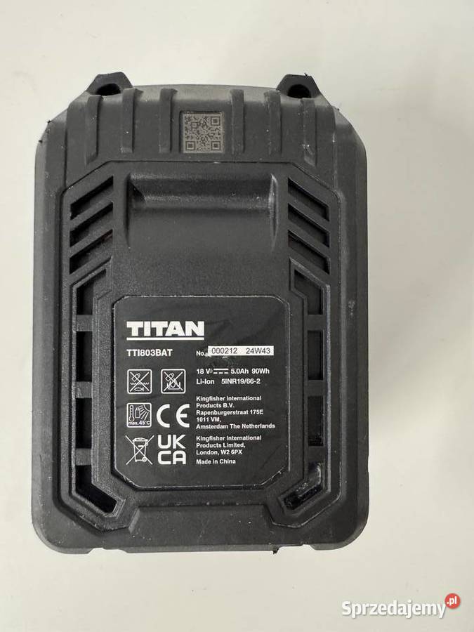 Młotowiertarka akumulatorowa Titan 18V 2J 5Ah Lesieniec