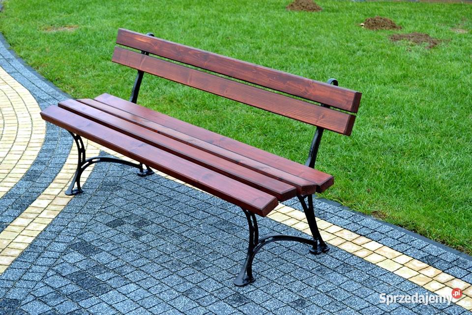 Ławka królewska ogrodowa miejska parkowa żeliwo podkarpackie Jasło