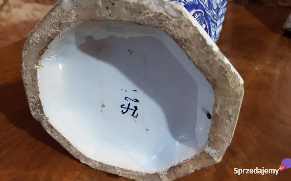 Wazon Delft fajans sygnowany Makkum 18621915 Orneta sprzedam
