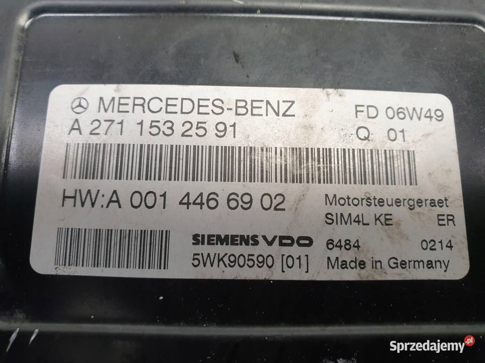 Mercedes W203 18 K STEROWNIK SILNIKA komputer Komputery Chełm