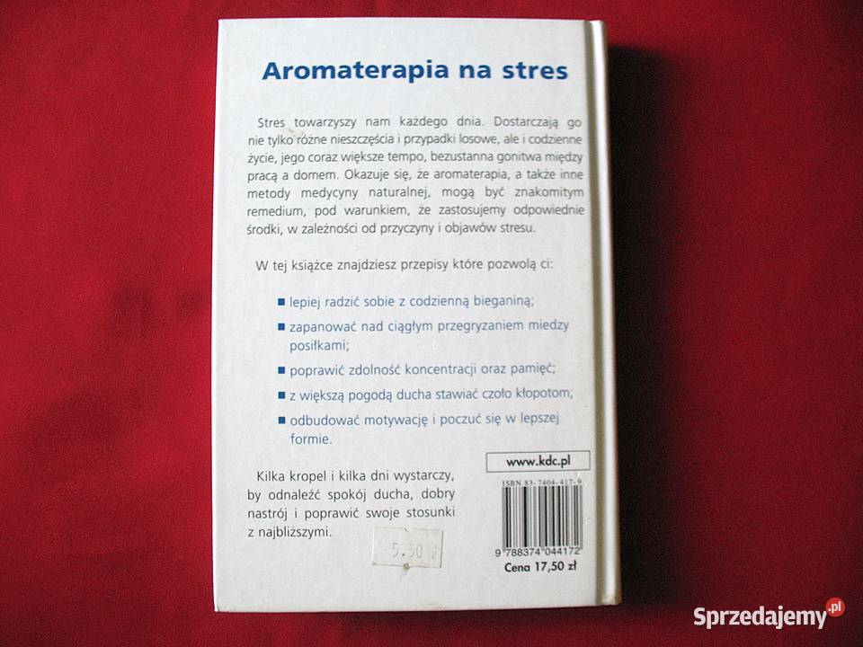 Aromaterapia na stres J P Willem książka polska Siedlce sprzedam
