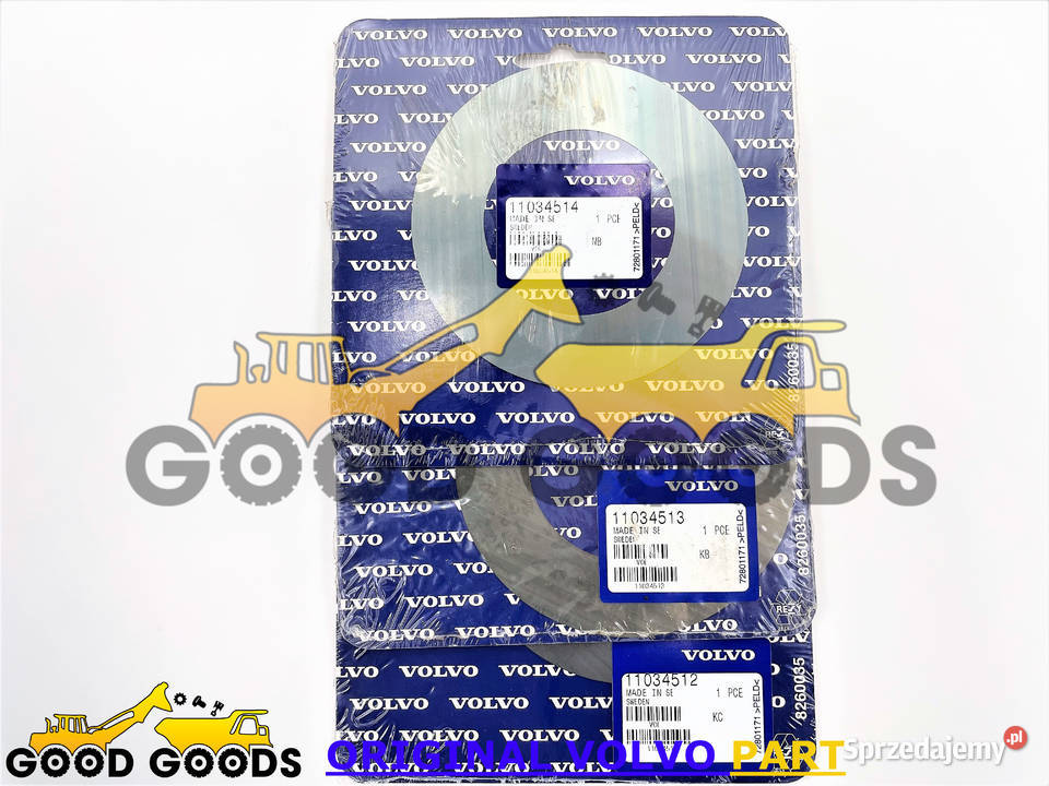 VOLVO PODKŁADKA REGULACYJNA 11034514 11034513 Części do maszyn budowlanych Władysławów