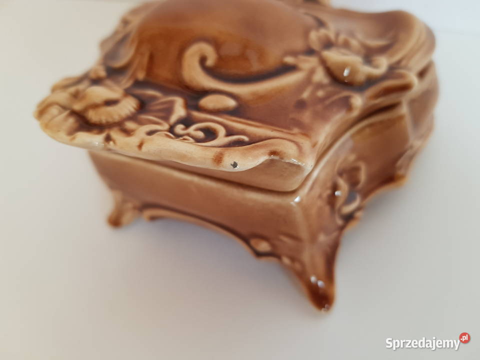 Sygnowane puzderko szkatułka z etykietą Ceramika Dąbrowa Górnicza sprzedam