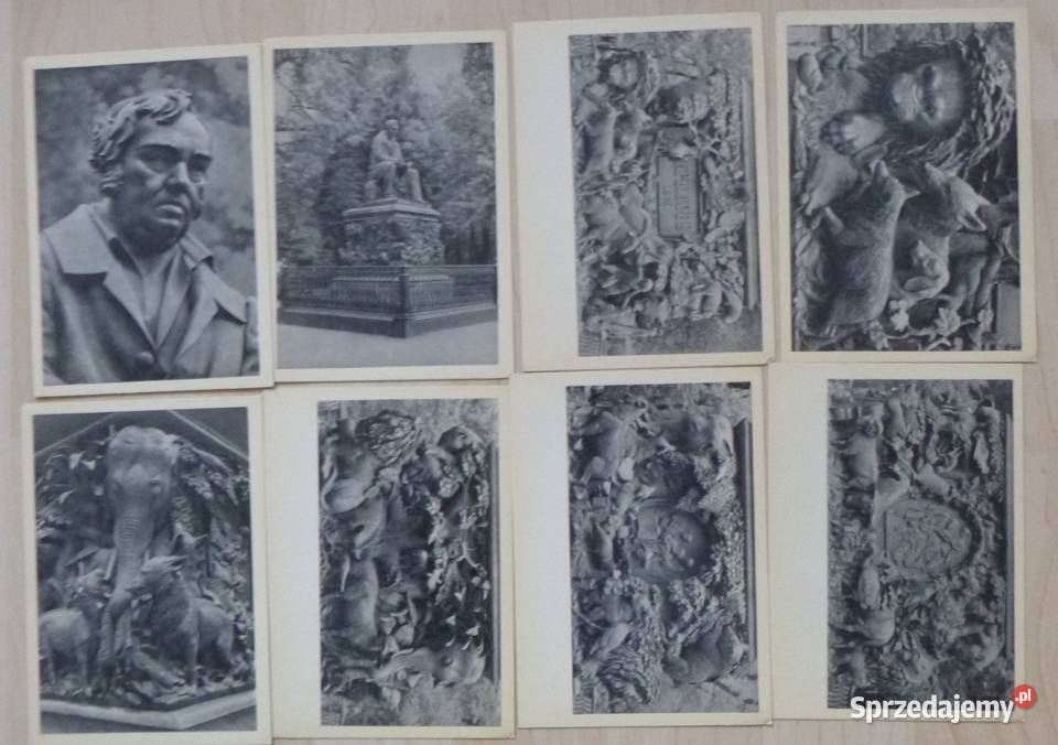 Rosyjskie pocztówki 1969 kpl 8 Pomnik Iwana Warszawa