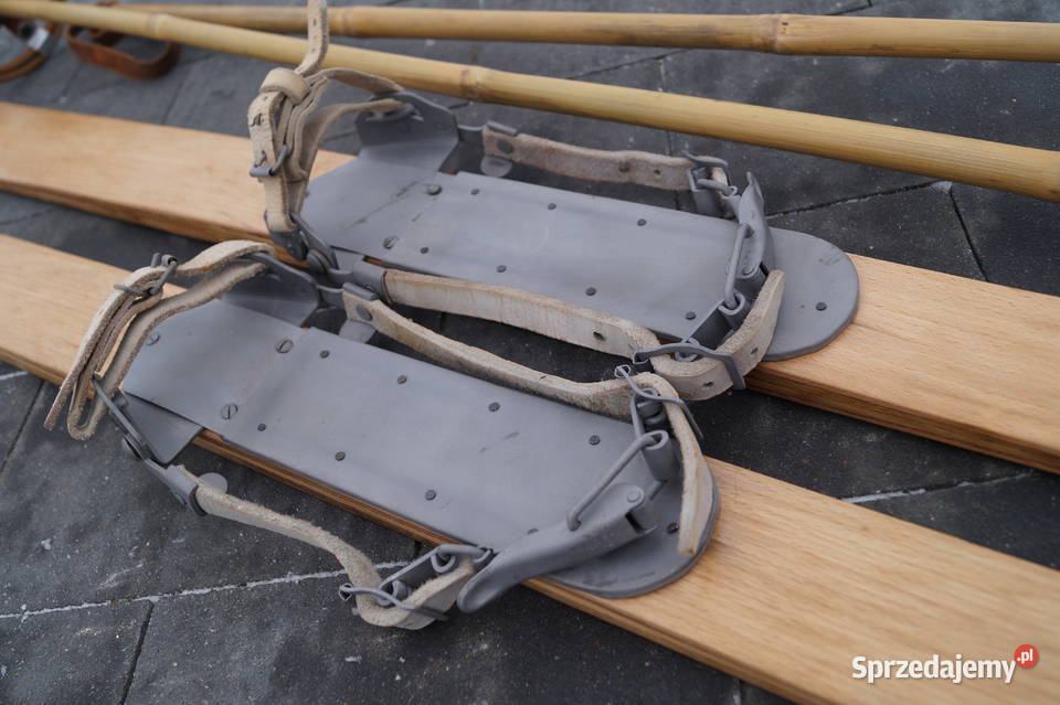 Stare narty jesionowo hikorowe 190 kijki podkarpackie Pruchnik sprzedam