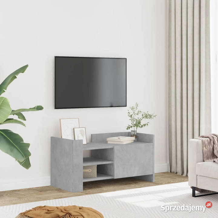 Szafka pod TV szarość betonu 80x35x40 WM848370 mazowieckie Warszawa
