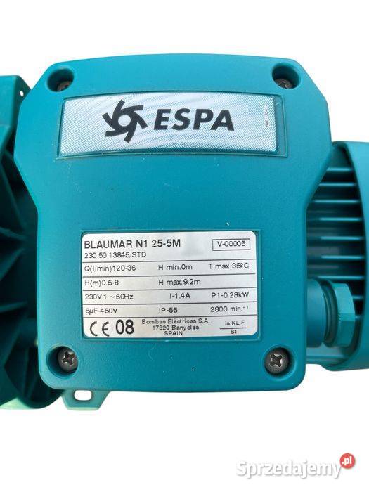 Pompa do Basenu ESPA 7200lh 028kW 2800obrmin Tuliszków
