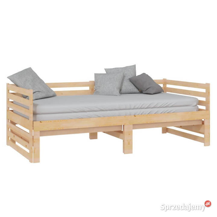 Łóżko wysuwane lite drewno sosnowe 2x90x200 Warszawa