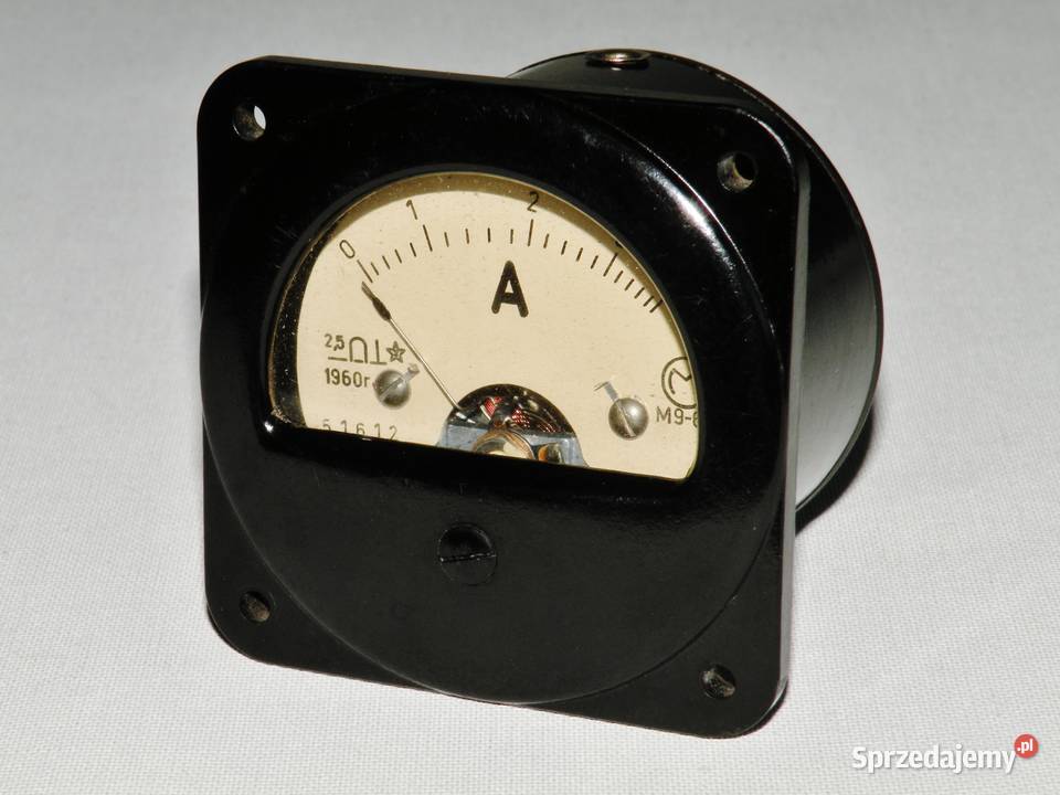 Polski amperomierz tablicowy z 1960 roku Lumel Bydgoszcz