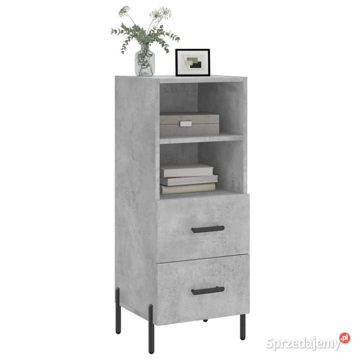 Szafka szarość betonu 345x34x90 materiał Warszawa
