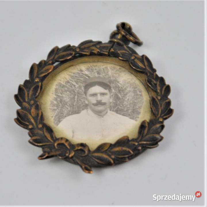 Wisiorek medalion wieniec laurowy z fotografią mazowieckie Warszawa