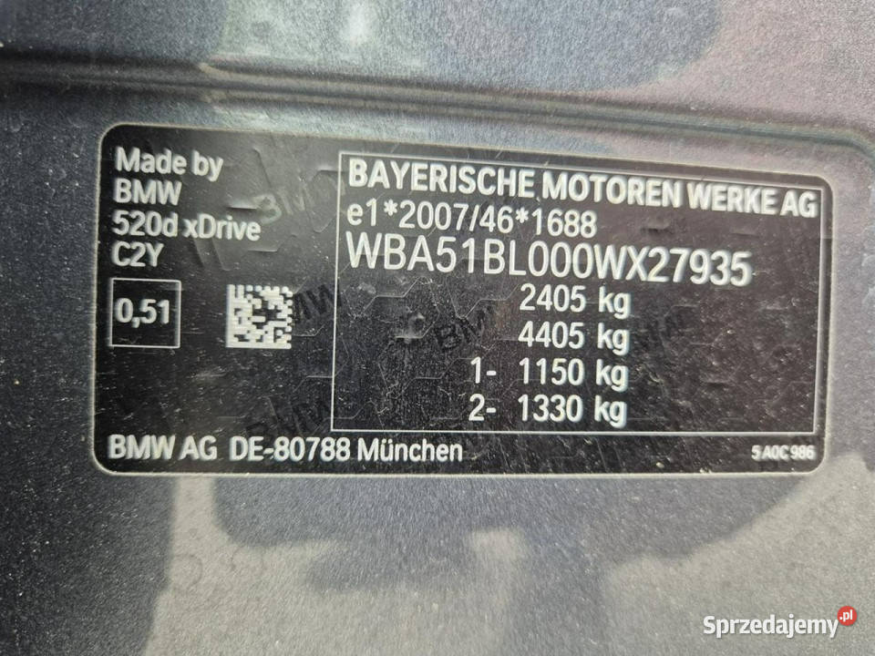 BMW 520 G30G31 20172023 automatyczna Komorniki sprzedam