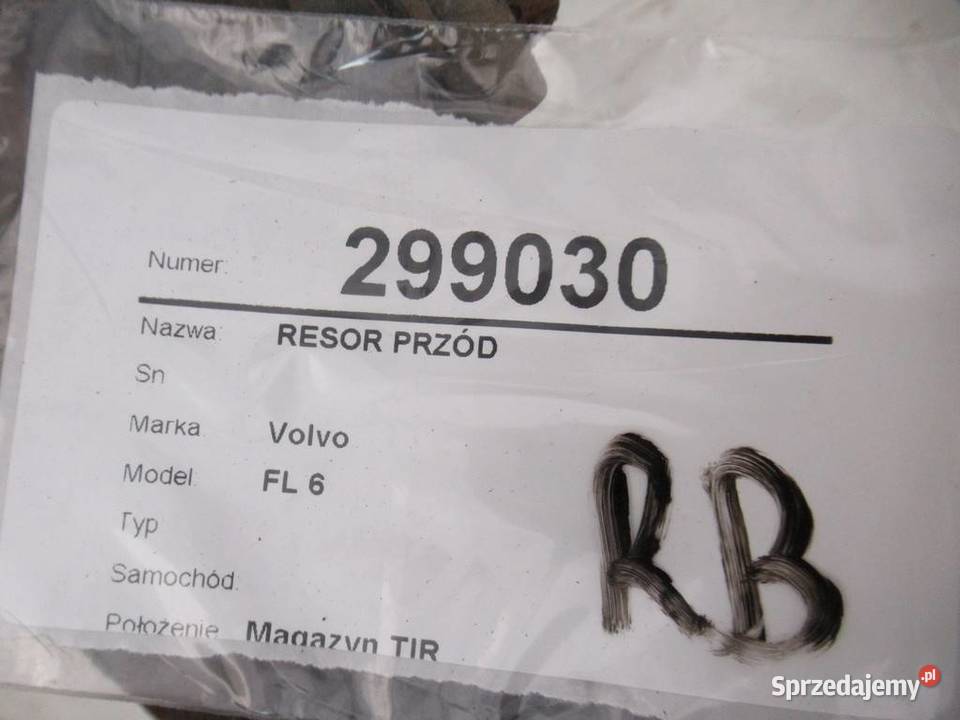 RESOR PRZÓD VOLVO FL6 8500 PIÓRO PRZEDNI PRAWA Resory podkarpackie