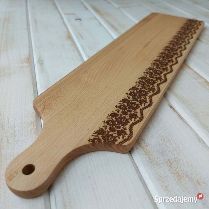 Długa Drewniana Deska do Krojenia i Serwowania Tworkowa