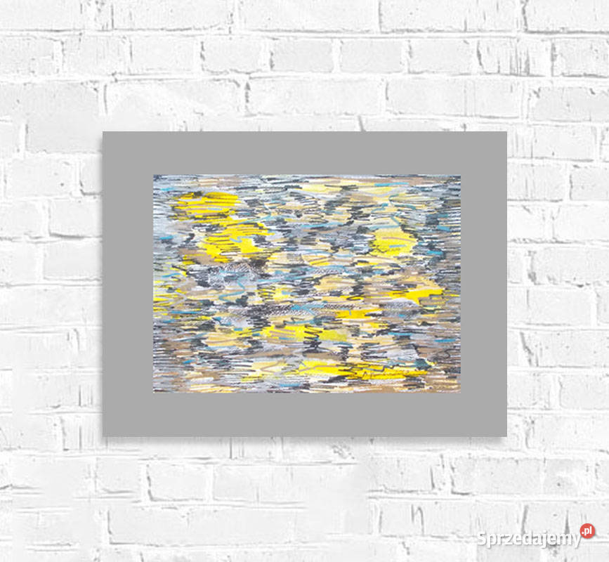 żólto szary obraz 30x40 minimalizm dekoracja Gdańsk