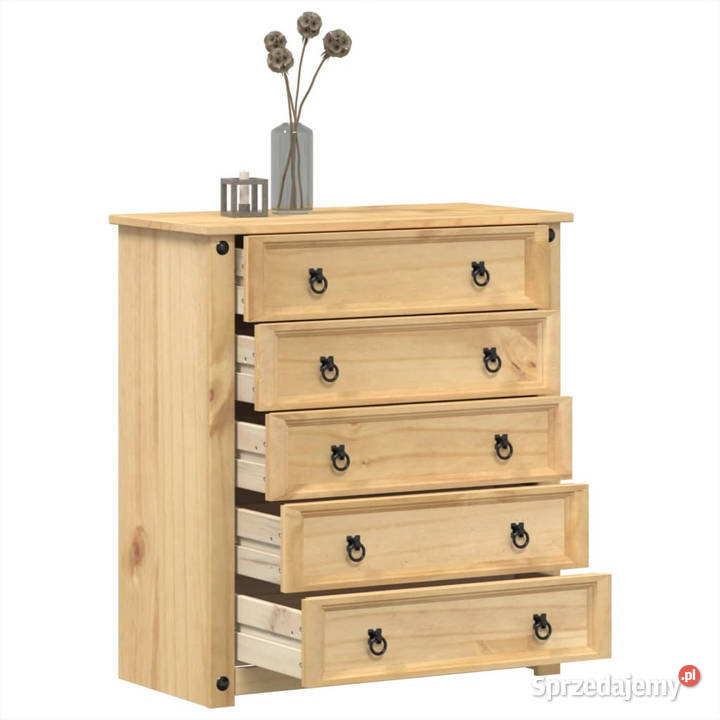 Komoda Corona 80x40x89 lite drewno sosnowe Komody mazowieckie Warszawa