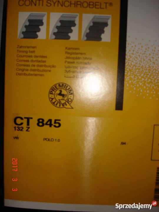 Pasek rozrządu CONTITECH CT845 VW POLO Pyrzyce sprzedam