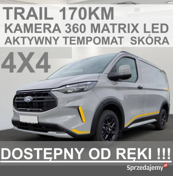 Ford Transit Custom Trail 4X4 L2 170 A8 Kamera ESP Szczecinek