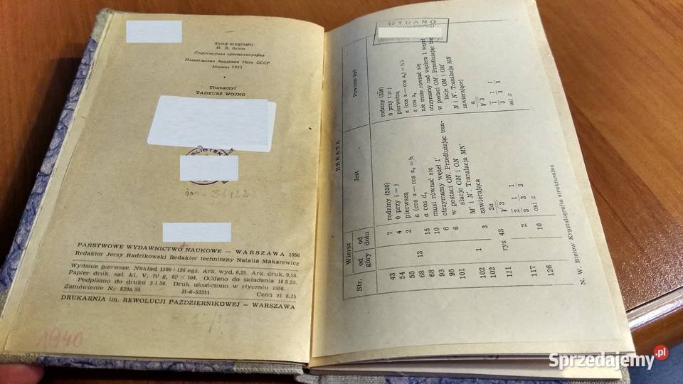 Krystalografia strukturalna  N Biełow Gdańsk