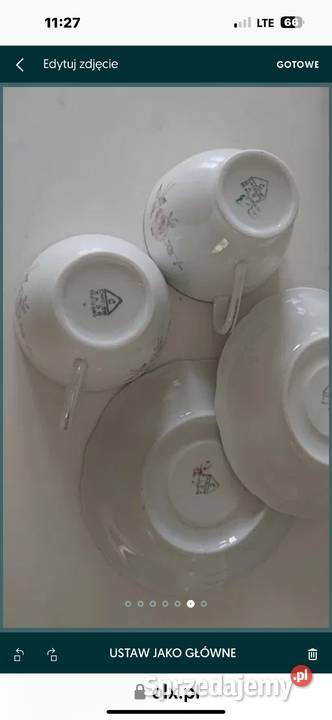 Serwis śniadaniowy porcelana Ćmielów z lat PRLu Porcelana i szkło Łódź sprzedam