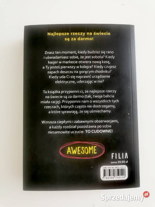 Awesome Księga małych cudowności Neil Pasricha Wrocław sprzedam
