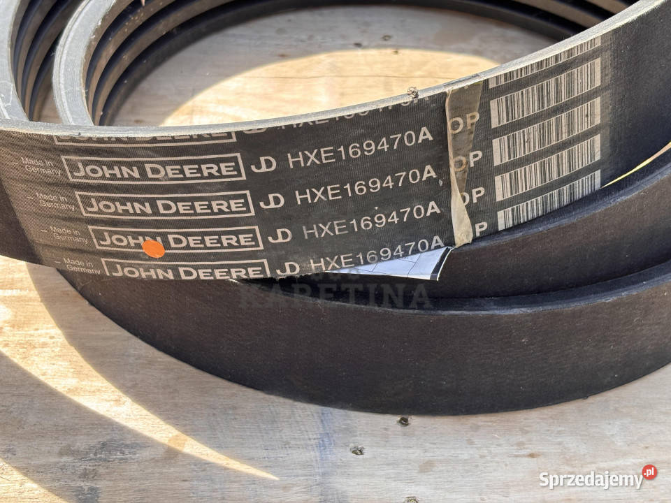John Deere HXE169470 HXE175040 Pasek klinowy wielkopolskie Jastrzębniki