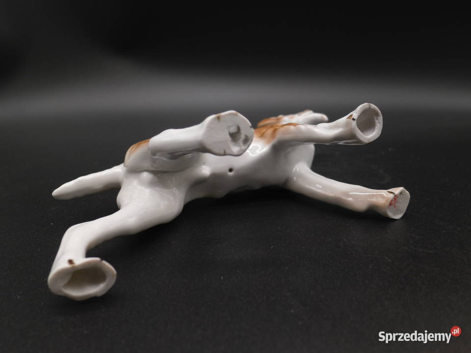 Figurka porcelanowa psa myśliwskiego łomonosow Raszków