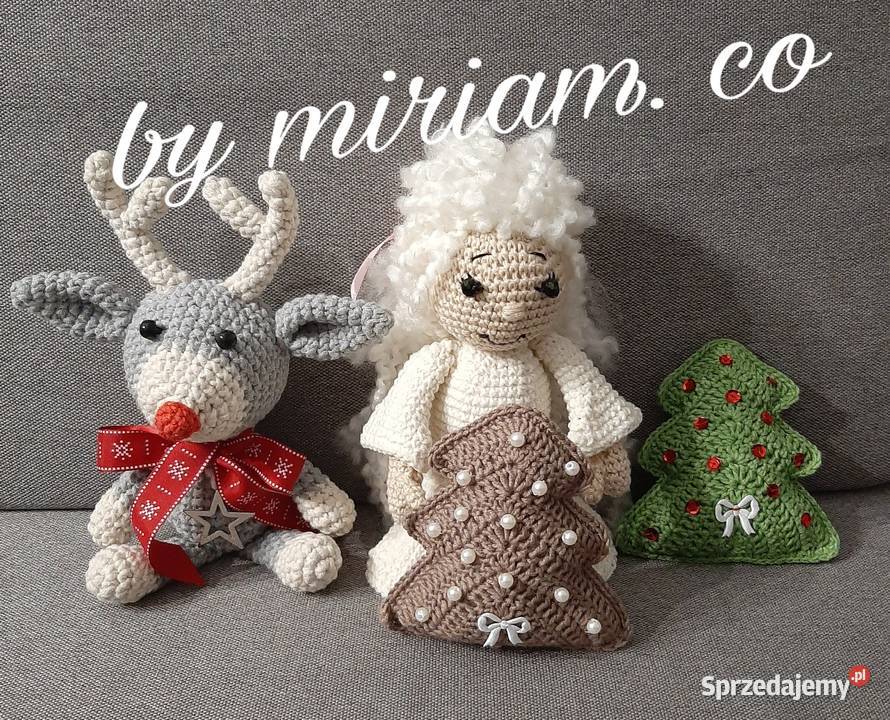 Choinka szydełko dekoracja wielokolorowy